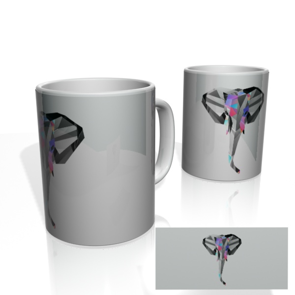 Caneca Nerderia Geometric Elefant