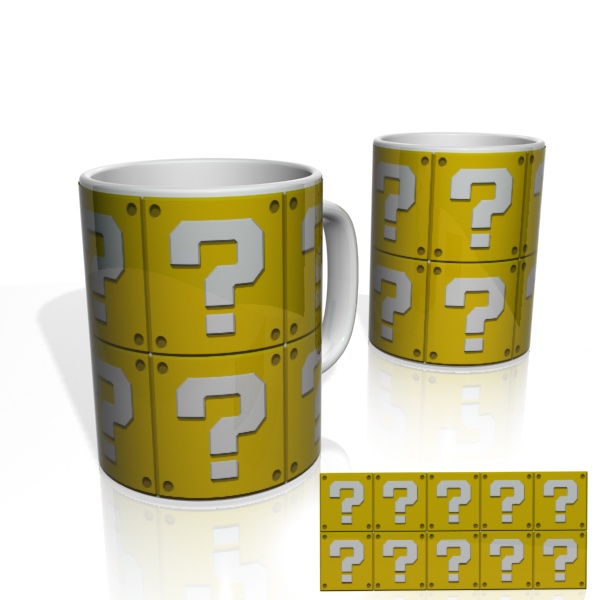 Caneca Nerderia Mario Blocks