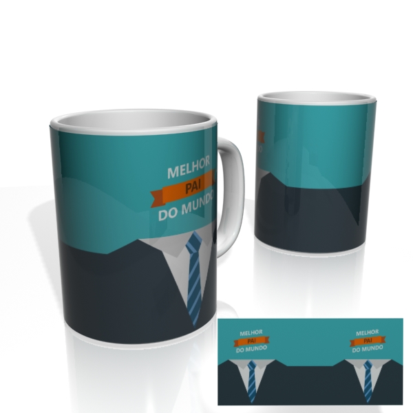 Caneca Nerderia Pai Terno Cinza