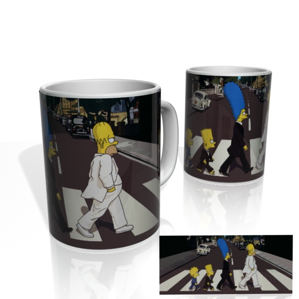 Caneca Nerderia Simpsons Beatles