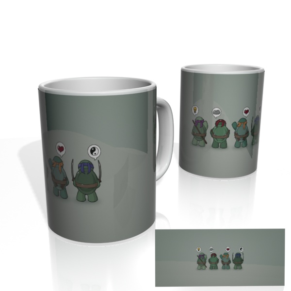 Caneca Nerderia Tartarugas Ninjas