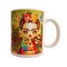 Caneca decorativa Nerderia e Lojaria frida animais colorido