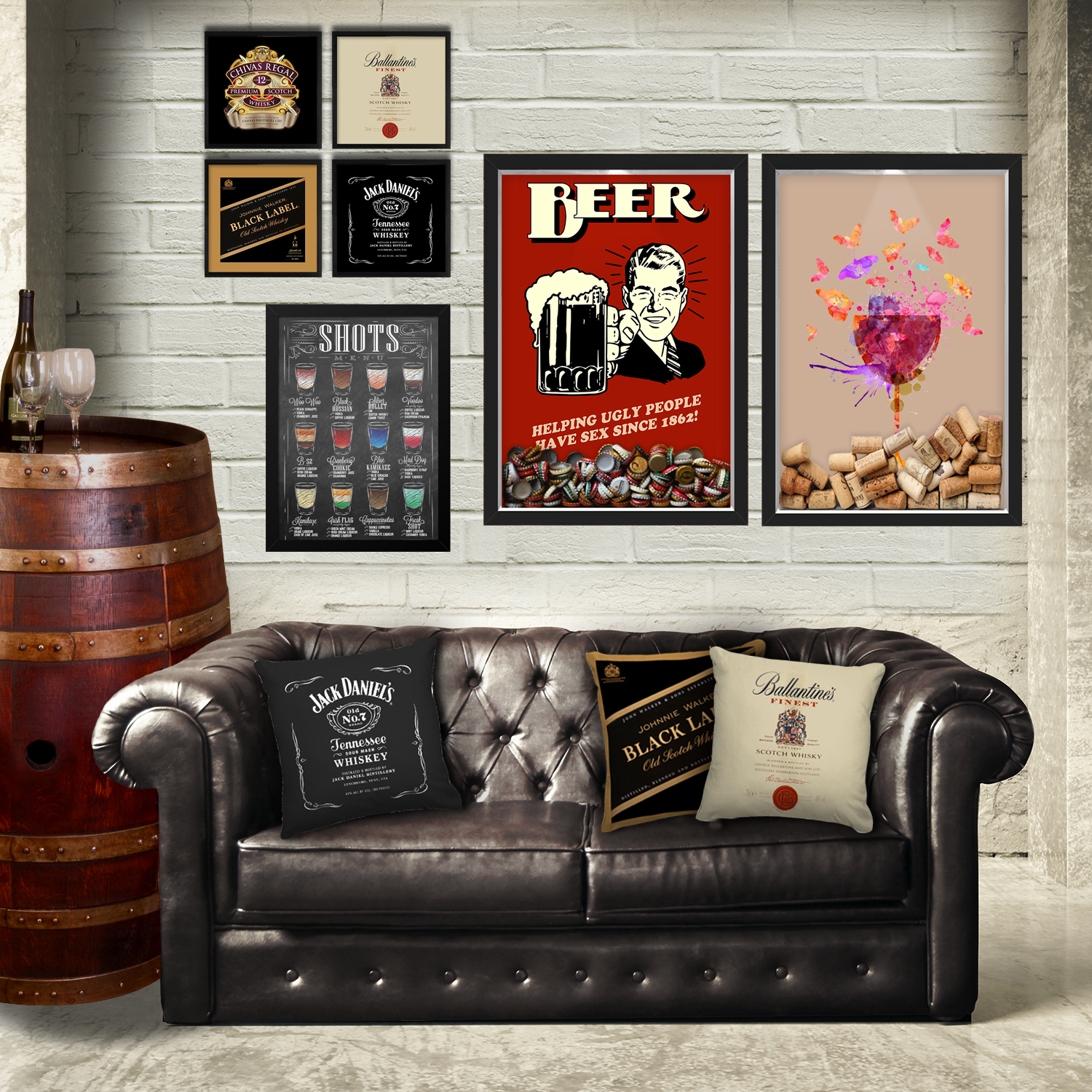 Combo Ambiente decorativo tematica BAR Nerderia e Lojaria bar3 colorido