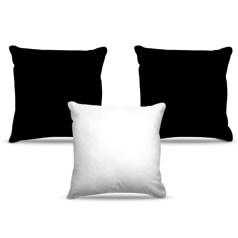 Combo De Almofadas Cores Preto E Branco 40X40Cm