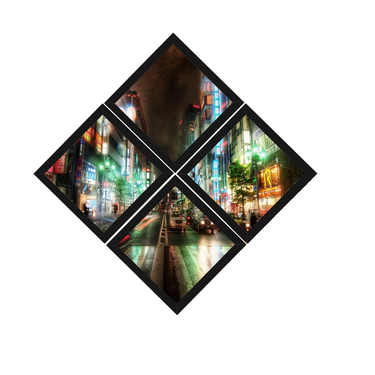 Combo Quadro Decorativo 20X20Cm X4
