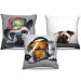 Combo de almofadas 40 x 40 cm (3und.) Nerderia e Lojaria dogs colorido