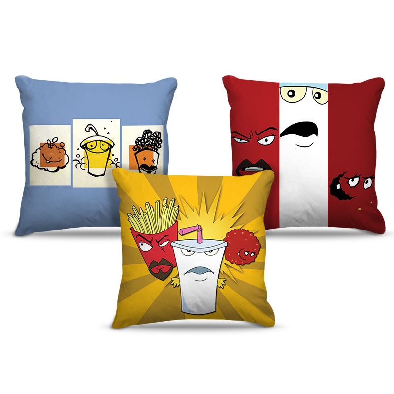 Combo de almofadas 45 x 45 cm (3und.) Nerderia e Lojaria aqua teen 01 colorido