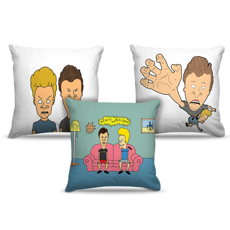 Combo de almofadas 45 x 45 cm (3und.) Nerderia e Lojaria beavis e butt head 01 colorido