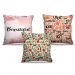 Combo de almofadas 45 x 45 cm (3und.) Nerderia e Lojaria love colorido