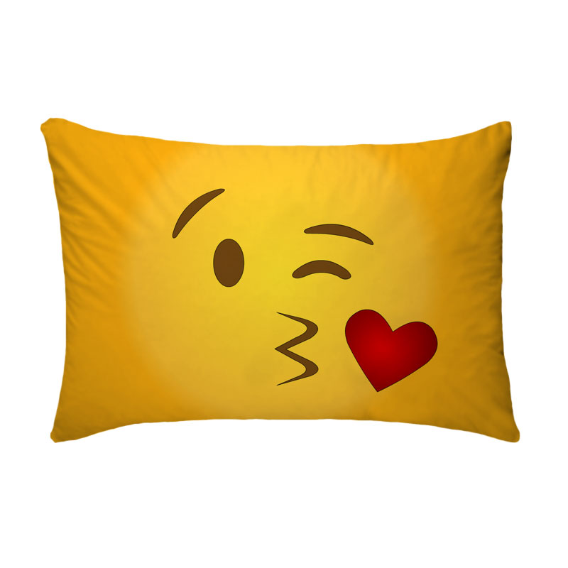 Fronha Para Travesseiro Nerderia Emoticon Whatsapp Beijo