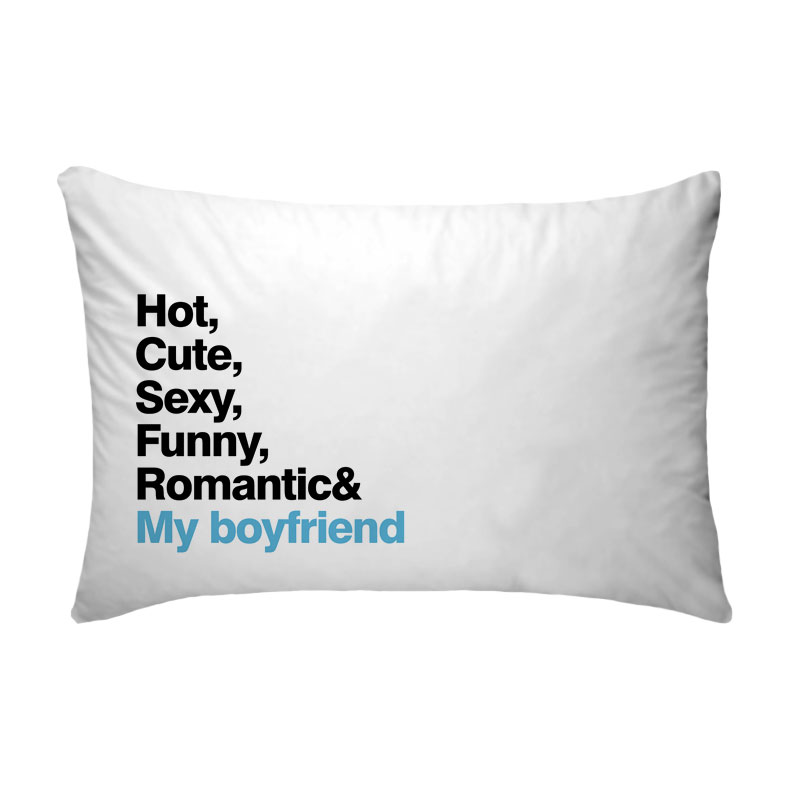 Fronha Para Travesseiro Nerderia My Boyfriend Branco