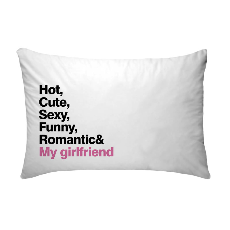 Fronha Para Travesseiro Nerderia My Girlfriend Branco