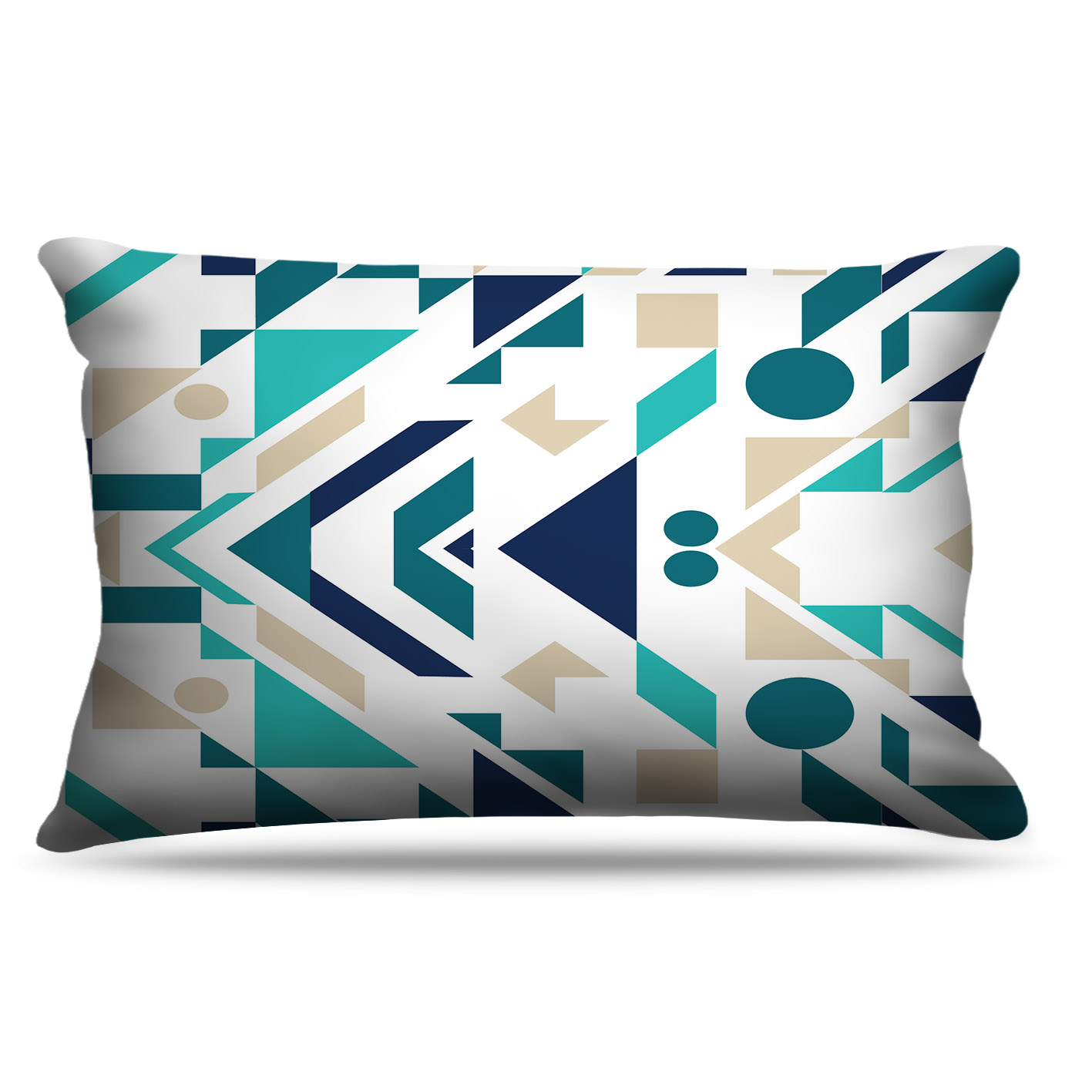 Fronha Para Travesseiros Azul Geometrico