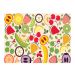 Jogo Americano (Kit 4 Unidades) Nerderia e Lojaria _frutas colorido