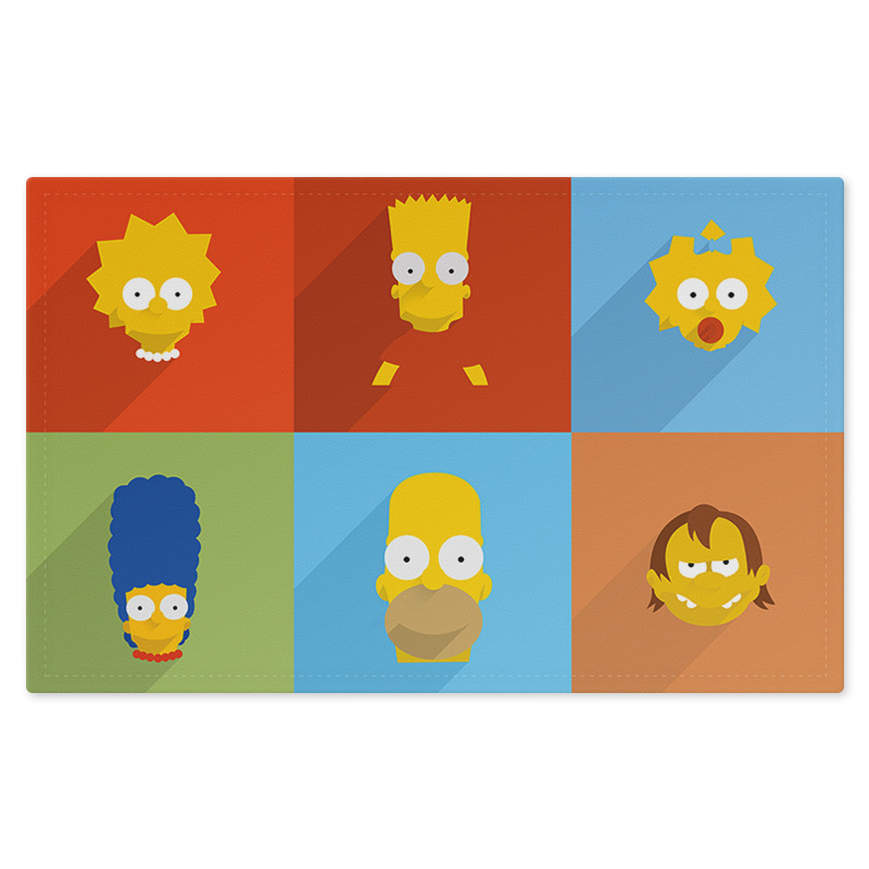 Jogo Americano Nerderia Simpsons Minimalista Grande