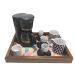 Kit Bandeja Com 2 Canecas E 4 Jogos Americano