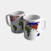 Kit Bandeja Com 2 Canecas E 4 Jogos Americano