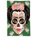 Pano De Prato Descorativo Nerderia e Lojaria frida caveira verde colorido