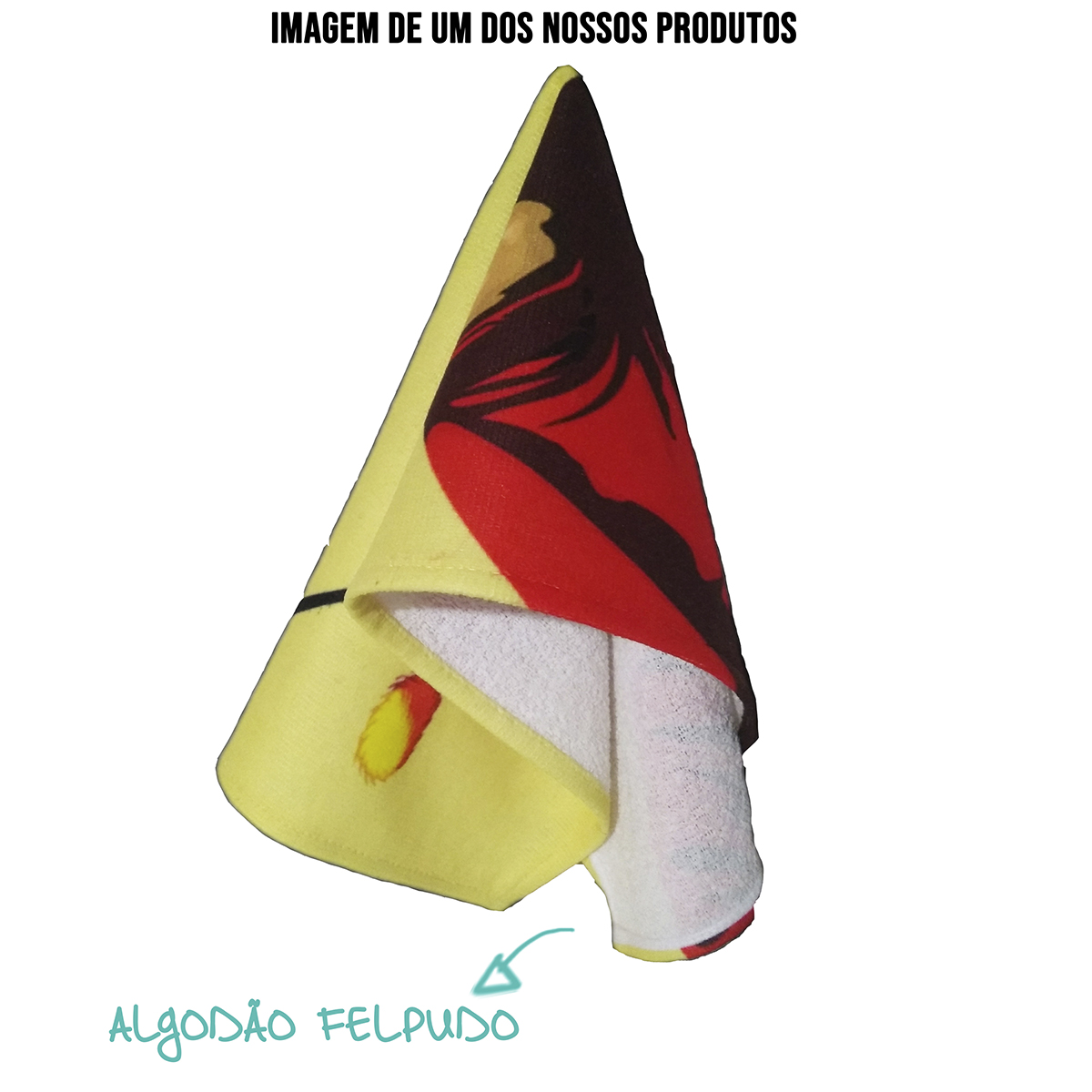 Pano De Prato Descorativo Nerderia e Lojaria triangles colorido