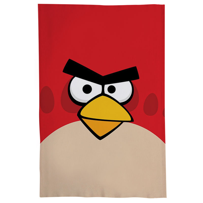 Pano De Prato Nerderia Angry Bird Vermelho