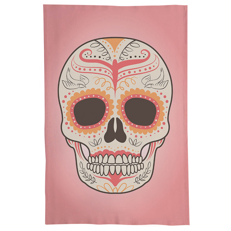 Pano De Prato Nerderia Caveira Mexicana