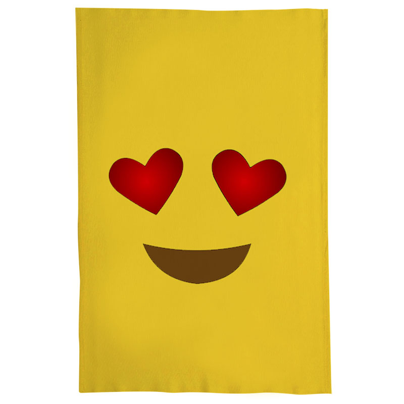 Pano De Prato Nerderia Emoticon Apaixonado