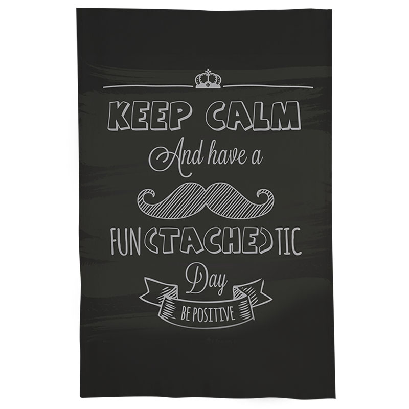 Pano De Prato Nerderia Kep Calm Moustache