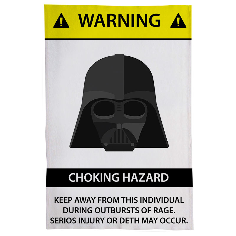 Pano De Prato Nerderia Vader Warning