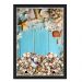 QUADRO CAIXA 33X43  PORTA CONCHAS NERDERIA E LOJARIA conchas azul preto