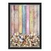 QUADRO CAIXA 33X43  PORTA CONCHAS NERDERIA E LOJARIA conchas madeira arcoiris preto