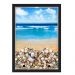 QUADRO CAIXA 33X43  PORTA CONCHAS NERDERIA E LOJARIA conchas praia preto