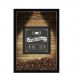 QUADRO DUPLO CAIXA 33X43  (COM LED )PORTA GRÃOS DE CAFE Nerderia e Lojaria  graos cafe shop preto