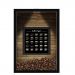 QUADRO DUPLO CAIXA 33X43  (COM LED )PORTA GRÃOS DE CAFE Nerderia e Lojaria  graos tipo cafe preto