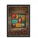 QUADRO DUPLO CAIXA 33X43  PORTA GRÃOS DE CAFE Nerderia e Lojaria  graos cafe maquinas preto