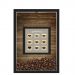 QUADRO DUPLO CAIXA 33X43  PORTA GRÃOS DE CAFE Nerderia e Lojaria graos cafe menu preto