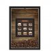 QUADRO DUPLO CAIXA 33X43  PORTA GRÃOS DE CAFE Nerderia e Lojaria graos cafe tipos preto
