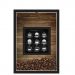 QUADRO DUPLO CAIXA 33X43  PORTA GRÃOS DE CAFE Nerderia e Lojaria graos cafe types preto