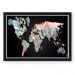 QUADRO MAPA 33X43  NERDERIA E LOJARIA mapa dinheiro preto