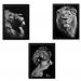 Quadro 33x43 (3und.) Nerderia Lojaria leao preto