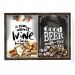 Quadro CAIXA 33x43 cm Porta Rolha Vinho E Tampinha Cerveja (2 Em 1) - Com LED Nerderia e Lojaria breakfast e Good beer black madeira