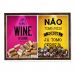 Quadro CAIXA 33x43 cm Porta Rolha Vinho E Tampinha Cerveja (2 Em 1) - Com LED Nerderia e Lojaria wine oclock e juizo madeira