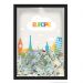 Quadro CAIXA COFRE 33x43 cm NERDERIA E LOJARIA viagens europe vetor preto