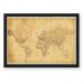 Quadro CAIXA MAPA 33x43 cm NERDERIA E LOJARIA viagens mapa envelhecido preto