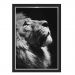 Quadro Caixa  33x43 cm (Com Led) Lojaria e Nerderia. leao olhar preto