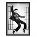 Quadro Caixa  Porta Ingressos 33x43 cm (Com Led) Lojaria e Nerderia. elvis preto