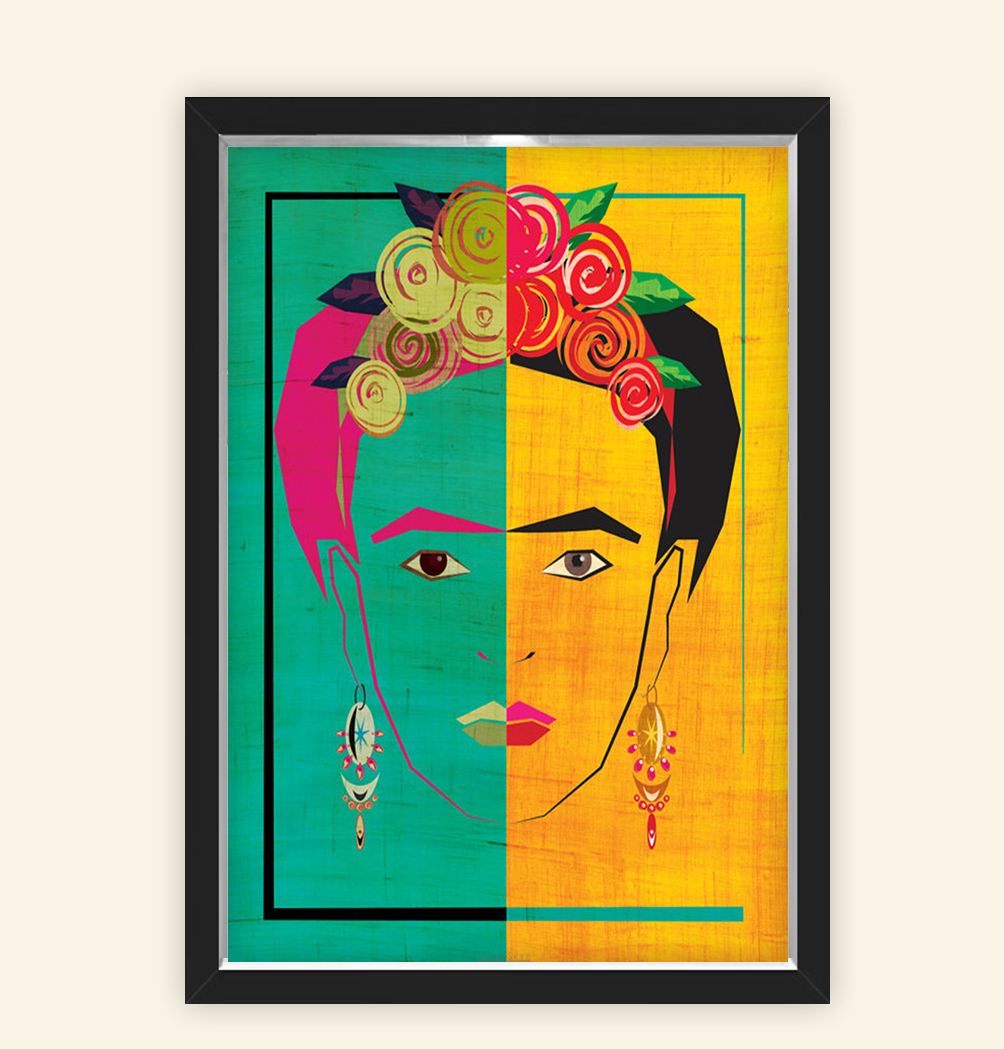 Quadro Caixa 23X33cm Frida Brasil