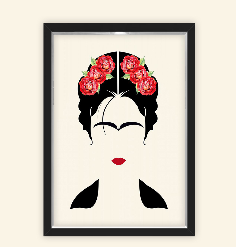 Quadro Caixa 23X33cm Frida Flor