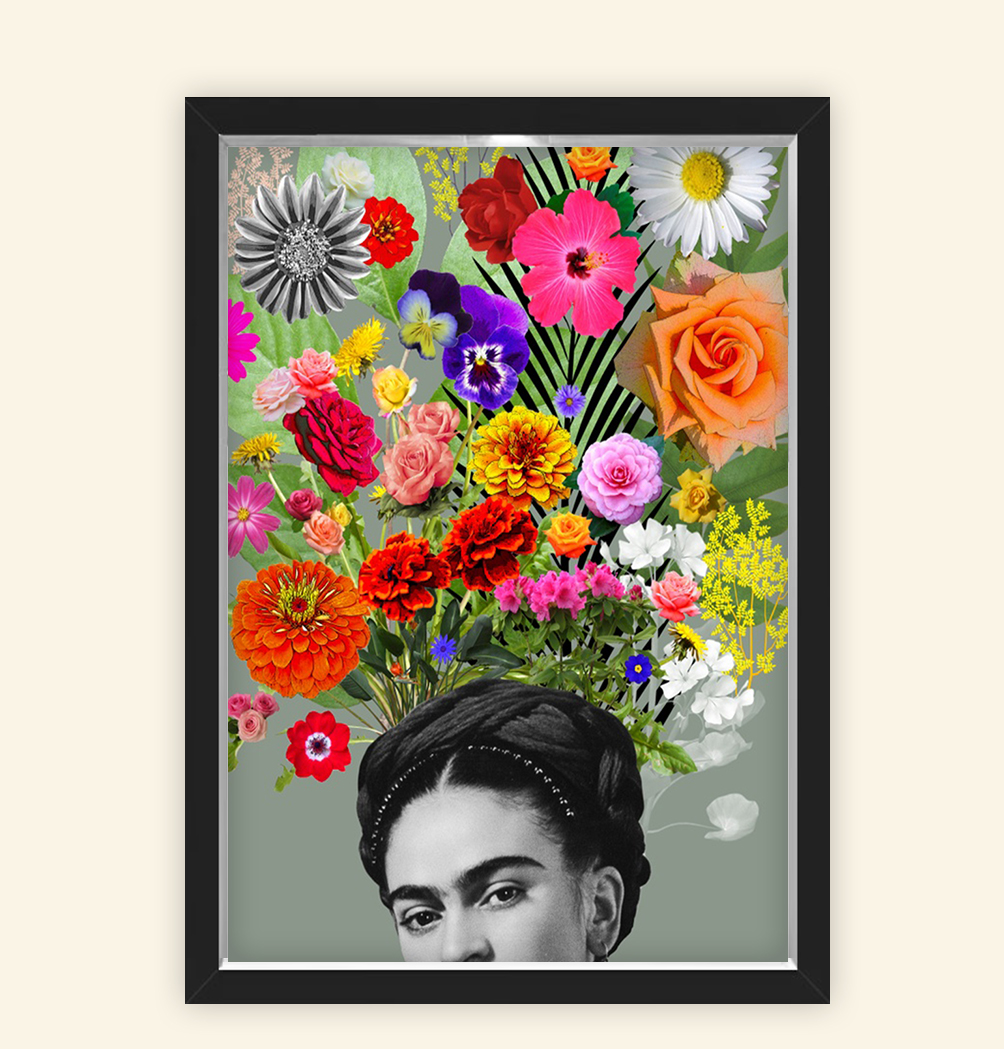 Quadro Caixa 23X33cm Frida Florida