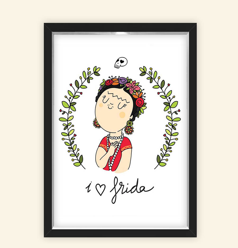 Quadro Caixa 23X33cm Frida Love