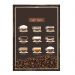 Quadro Caixa 23x33 Nerderia e Lojaria graos cafe tipos preto